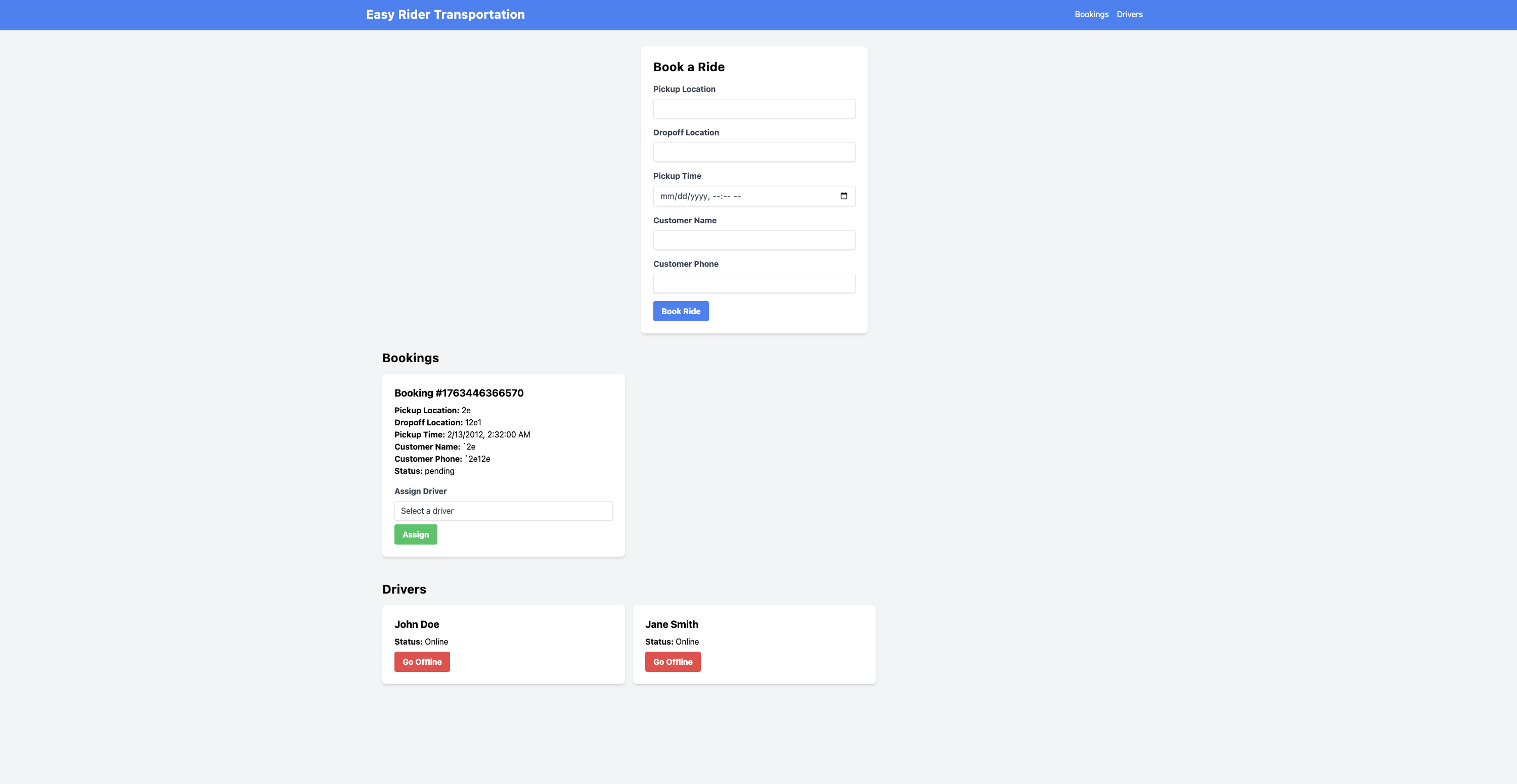 Fine-Tuned Live Ride Booking
